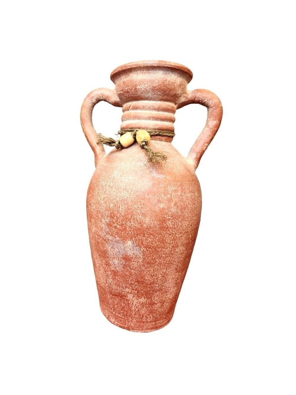 Terracotta colored clay vase. 13.5 inches tall. Southwestern decor or an Italian